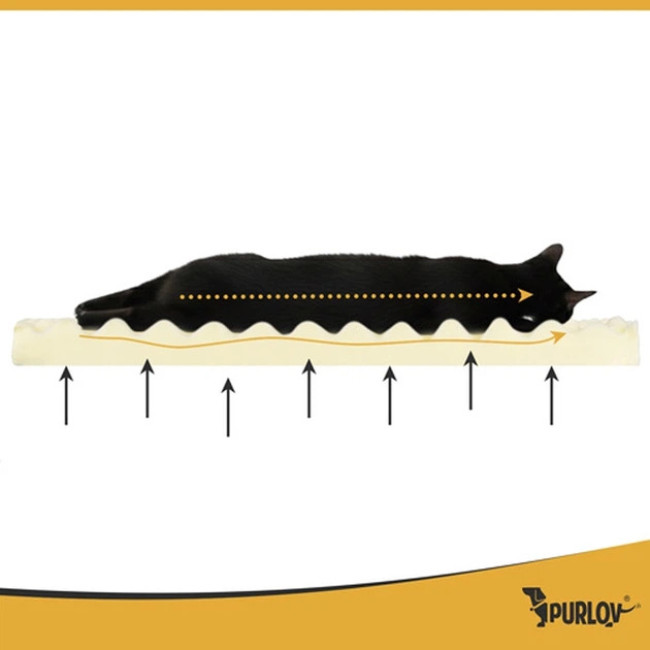 Лежанка для собаки и кошки Purlov 26915 ортопедична кровать для тварин з антиковзним дном розмір M - 80x65x19 см