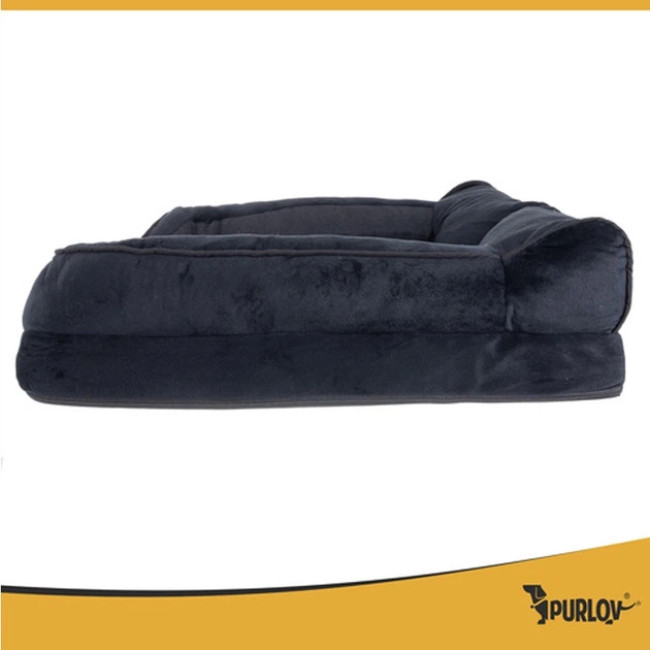 Лежанка для собаки и кошки Purlov 26915 ортопедична кровать для тварин з антиковзним дном розмір M - 80x65x19 см