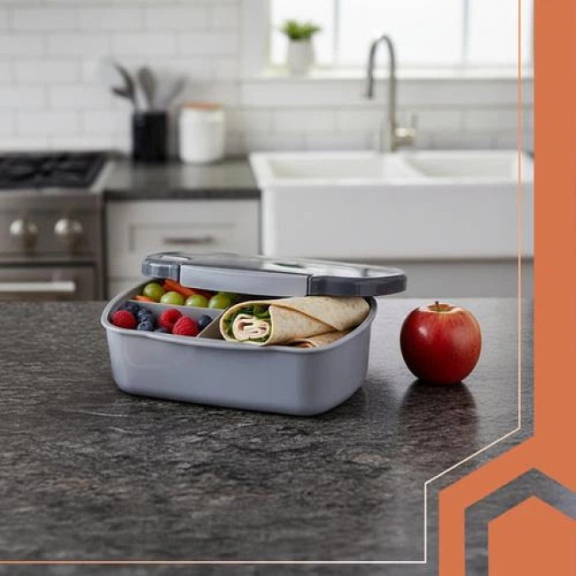 Ланчбокс, контейнер для їжі 800 мл сірий Ruhhy 26169/n