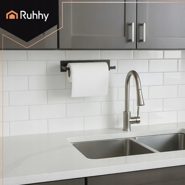 Металічний тримач для паперових рушників у стилі лофт Ruhhy (26798)