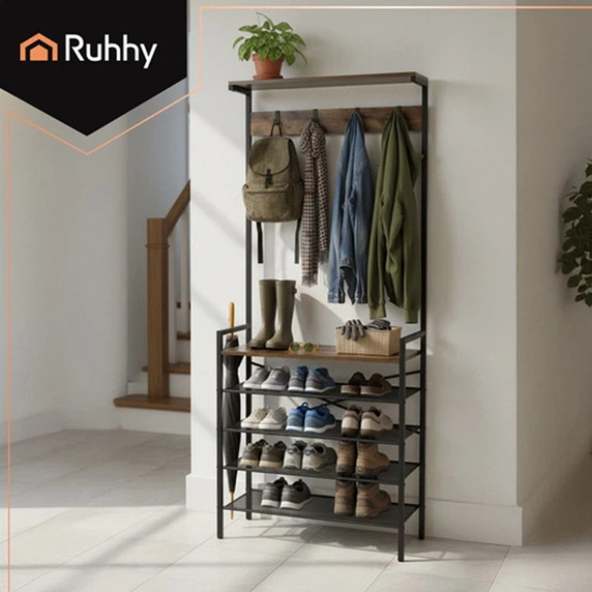 Вішалка для одягу напольна з гачками Ruhhy 27035/n