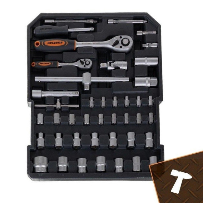 Набір інструментів Bigstren XXL 1000 елементів, алюмінієвий чемодан, ключі, торцеві головки, біти (26510)