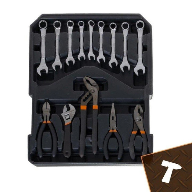 Набір інструментів Bigstren XXL 1000 елементів, алюмінієвий чемодан, ключі, торцеві головки, біти (26510)