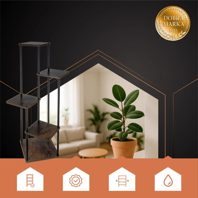 Підлогова стойка для квітів RUHHY на 5 рівнів у стилі Loft 25998/n