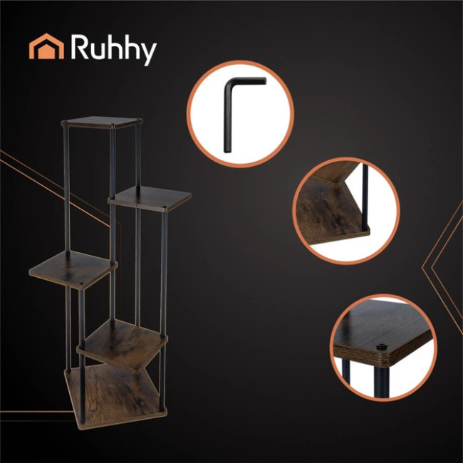 Підлогова стойка для квітів RUHHY на 5 рівнів у стилі Loft 25998/n