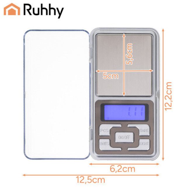 Электронные карманные весы до 200 г точность до 0.01 Ruhhy (26092)