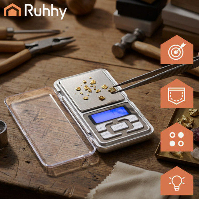 Электронные карманные весы до 200 г точность до 0.01 Ruhhy (26092)
