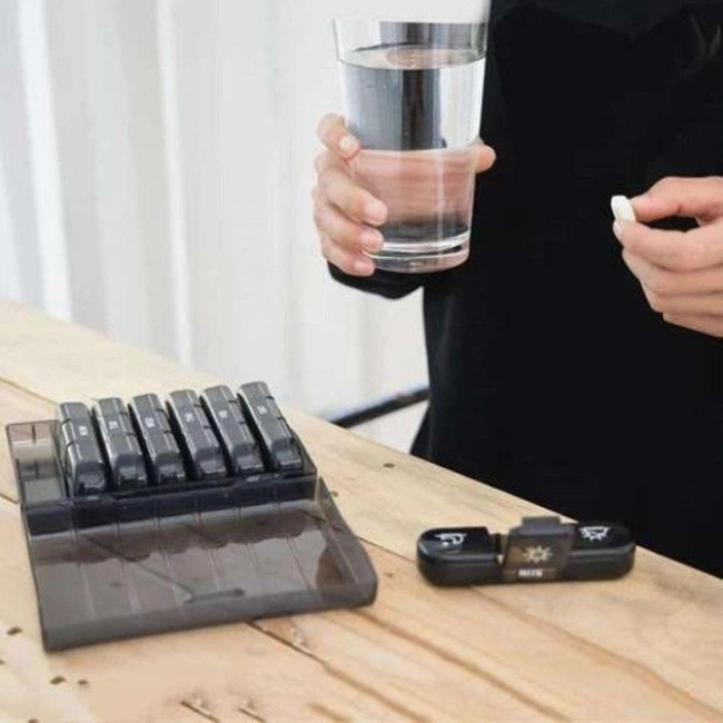 Органайзер для таблеток Ruhhy 7 дней на 3 приема в день Черный (26346)