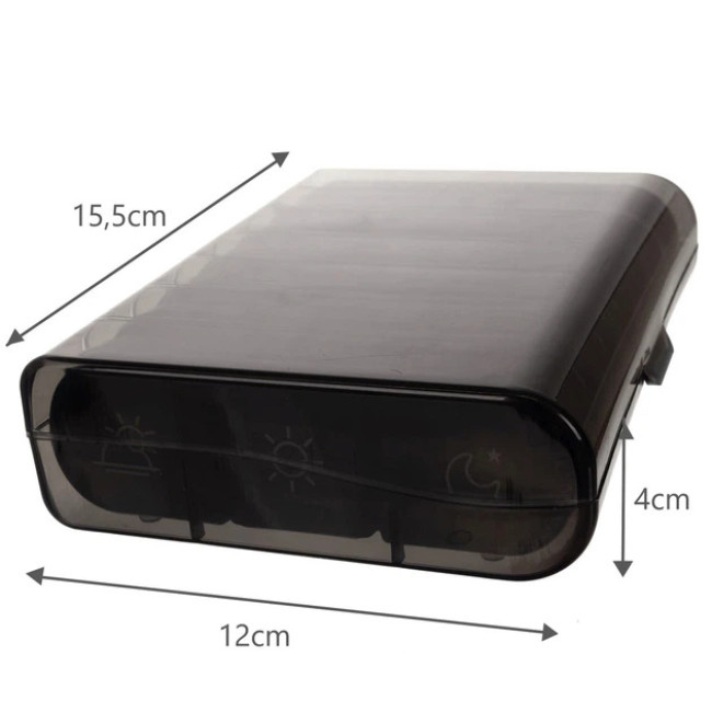 Органайзер для таблеток Ruhhy 7 дней на 3 приема в день Черный (26346)