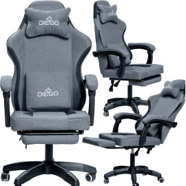 Кресло геймерское DIEGO Soft Gray