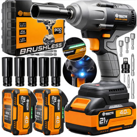 Гайковерт аккумуляторний ударний 900Нм Majster Pro (Польща)