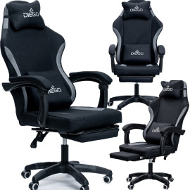 Кресло геймерское DIEGO Soft Black