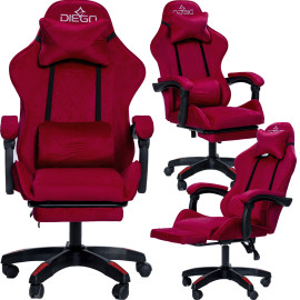 Кресло геймерское DIEGO ALCANTARA PRO Red