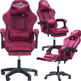 Кресло геймерское DIEGO ALCANTARA PRO Cherry