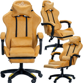 Кресло геймерское DIEGO ALCANTARA PRO Sandy