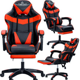 Кресло геймерское DIEGO AERO Black-Red