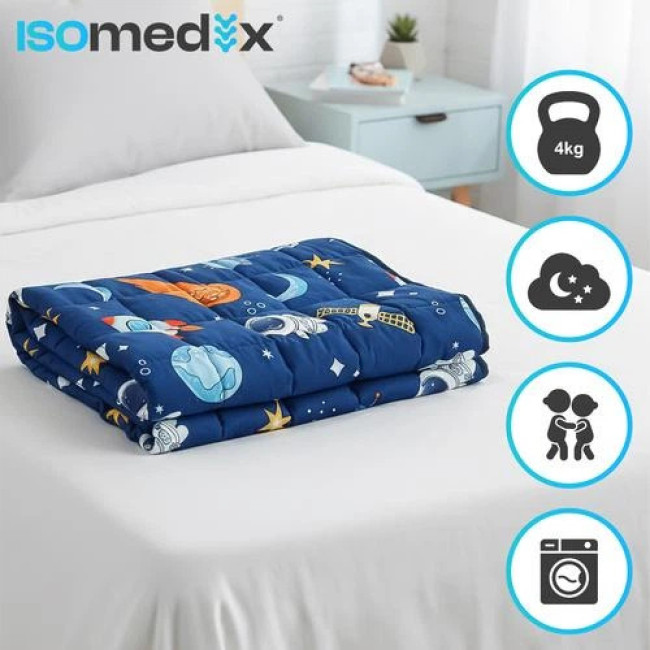 Ковдра обтяжена гравітаційна 100x150 см 4 кг Isomedix 26897/n