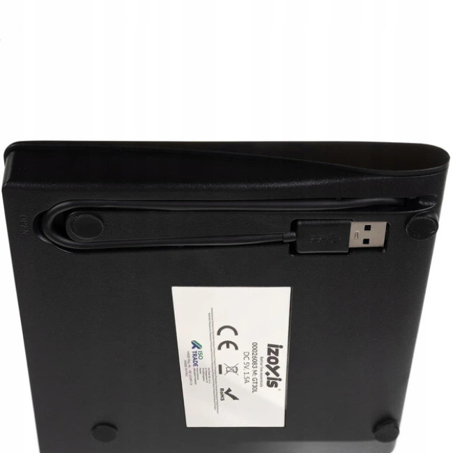 Зовнішній портативний привід Izoxis USB 3.0 записуючий DVD±R/RW, CD-RW