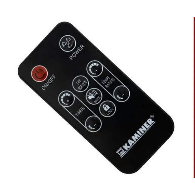 Електричний скляний обігрівач KAMINER ZELVA чорний 26572/n