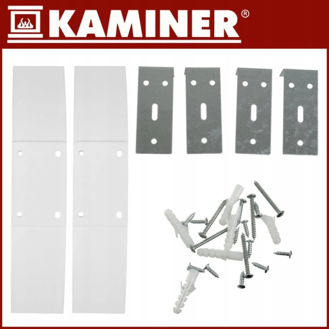 Склянный електричний обігрівач Kaminer Zelva 2500 Вт з управлінням через WiFi та пультом Білий (26573)