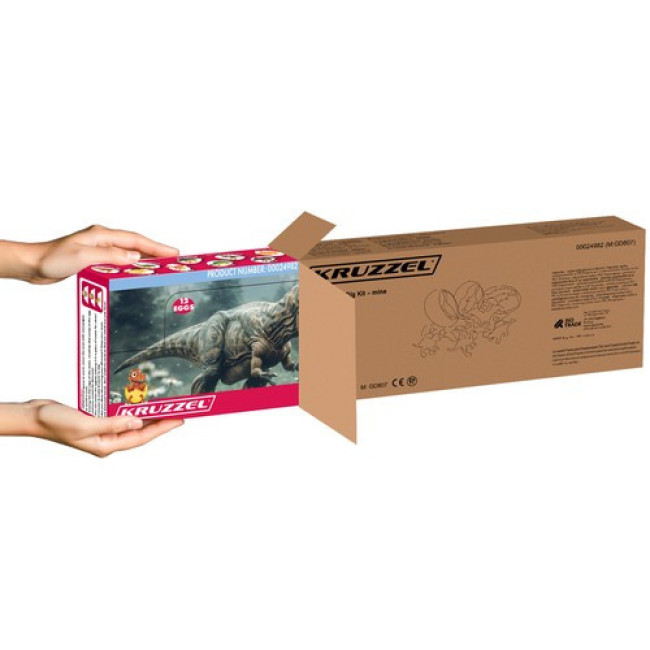 Набір розкопки яйце динозавра, 12 яєць - 12 динозаврів Kruzzel 24982