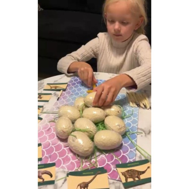 Набір розкопки яйце динозавра, 12 яєць - 12 динозаврів Kruzzel 24982