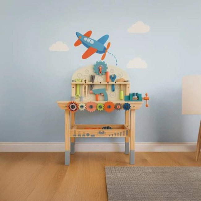 Дитяча майстерня з дерев'яними інструментами 3в1 Kruzzel 26546/n