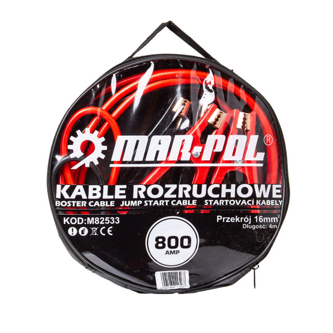 Пускові кабелі (проводи прикурювання) 800А 16мм2 X 4м Mar-Pol M82533