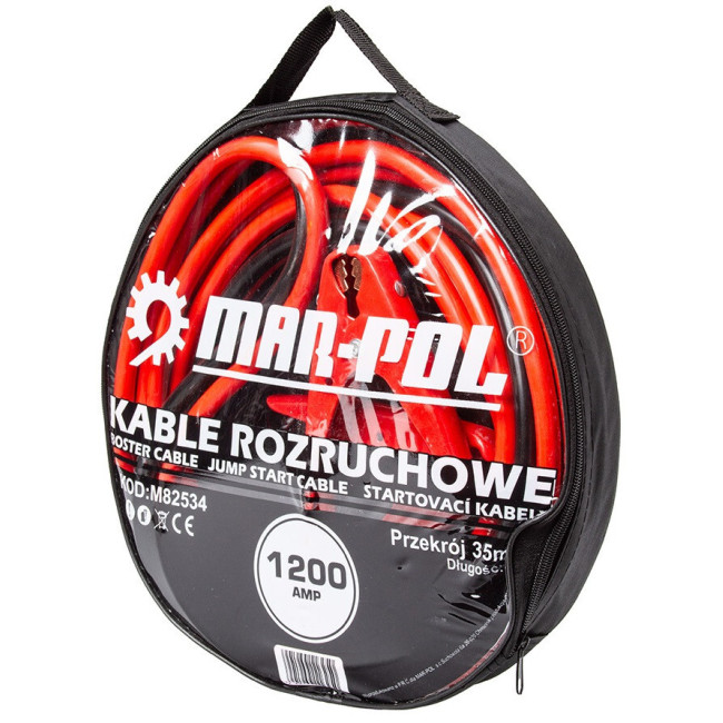 Пускові кабелі (проводи для прикурювання) 1200A 35mm2 X 6m Mar-Pol (M82534)