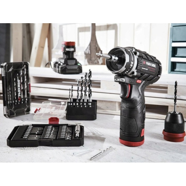 Акумуляторний Шуруповерт Parkside PBSPA 12 E4 12 В, безщітковий, 2 АКБ