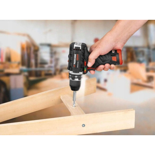 Акумуляторний Шуруповерт Parkside PBSPA 12 E4 12 В, безщітковий, 2 АКБ