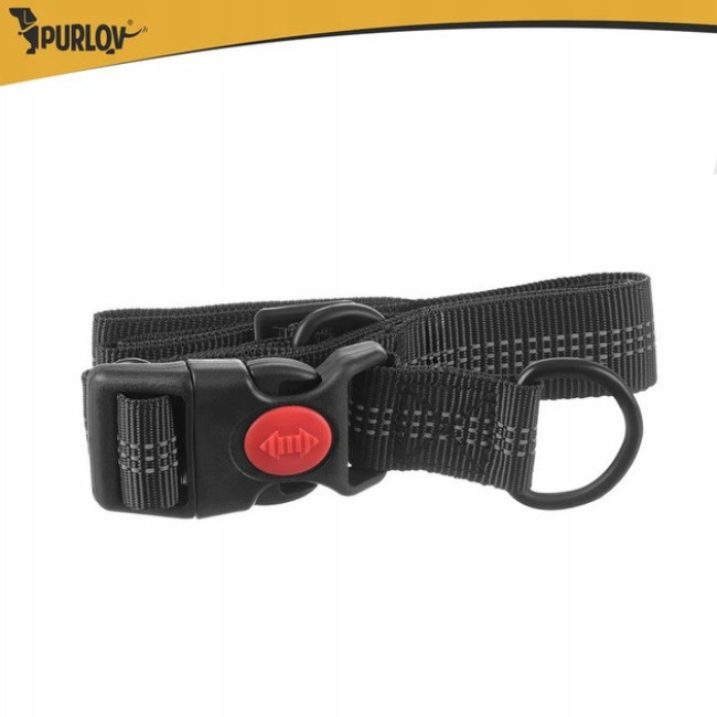 Поясной ремень с поводком для бега с собакой до 50 кг Purlov 2-в-1 амортизированный, светоотражающий (24689)