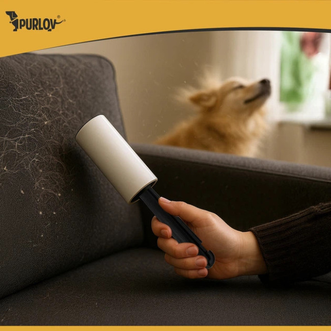 Липкий ролик - валик для чистки одягу, салона авто Purlov набір 15 рулонів 600 відривів