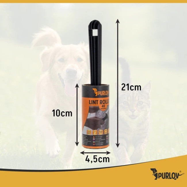 Липкий ролик - валик для чистки одягу, салона авто Purlov набір 15 рулонів 600 відривів