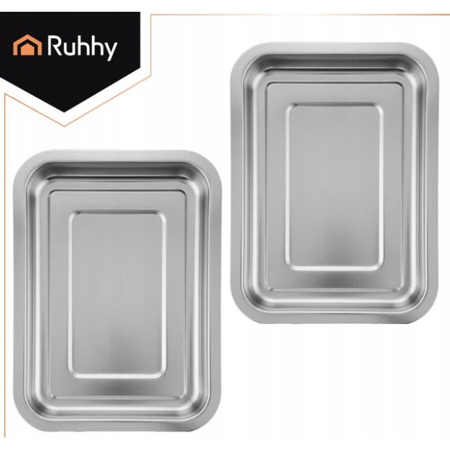 Дошка з бамбука розділова з висувними контейнерами 2 шт Ruhhy 25707/n