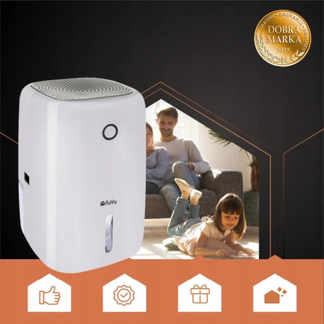 Осушитель воздуха RUHHY 22.5 Вт 800 мл 330 мл в день Белый (26829)