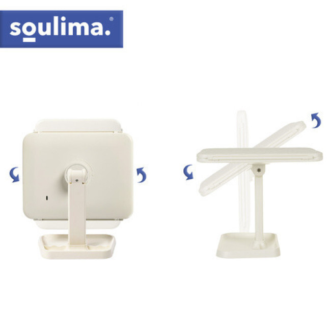Зеркало для макияжа Soulima 26952 LED подсветка, голливудское, выдвижное, 4 в 1, увеличительное