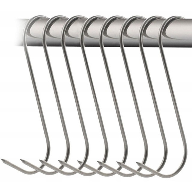 Крючки для копчення м'яса S-образна форма 15 шт Kaminer (25553)