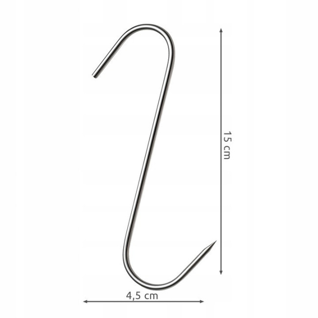 Крючки для копчення м'яса S-образна форма 15 шт Kaminer (25553)