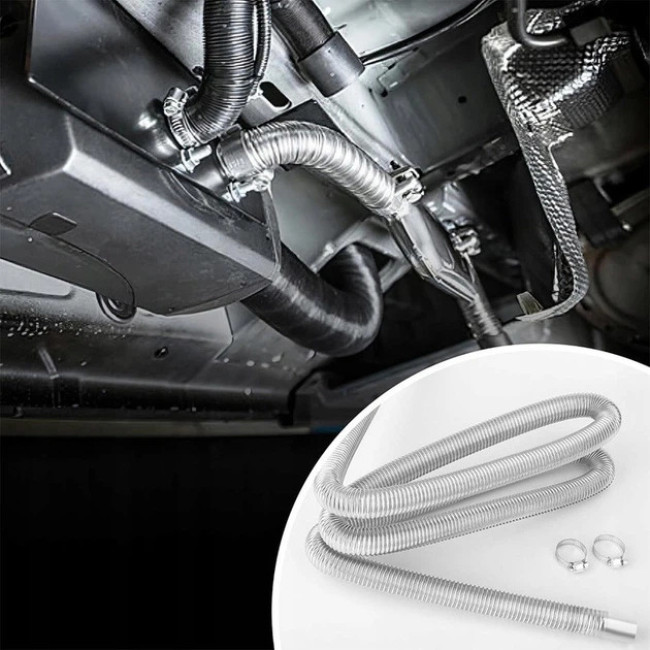 Вихлопна труба для автономного обігрівача Mar-Pol діаметр 24 мм довжина 200 см + 2 монтажні хомути (M8095012)