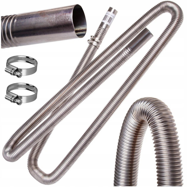 Вихлопна труба для автономного обігрівача Mar-Pol діаметр 24 мм довжина 200 см + 2 монтажні хомути (M8095012)