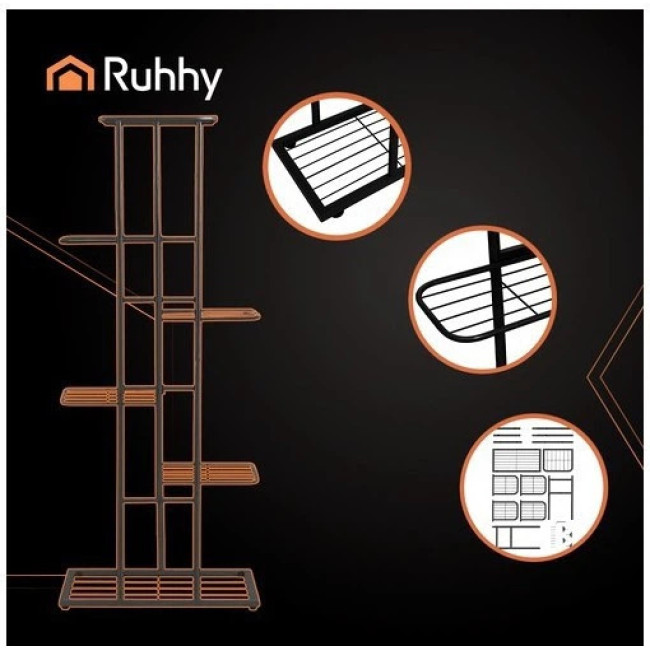 Підставка для квітів Ruhhy 26040 106см металева етажерка для кімнатних рослин