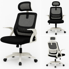 Кресло офисное Diego ErgoFlex сетка бело-черное