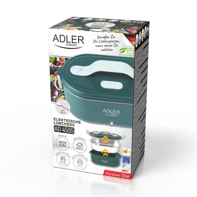 Ланч бокс харчовий контейнер ADLER AD 4505G з підігрівом