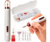 Фрезер для манікюру і педикюру Beautylushh 3 рівні швидкості 15 000 об/хв набір 6 фрез + алмазна фреза (25805)