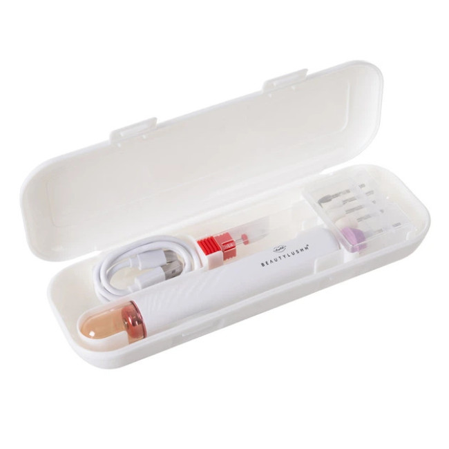 Фрезер для маникюра и педикюра Beautylushh 3 уровня скорости 15 000 об/мин набор 6 фрез + алмазная фреза (25805)