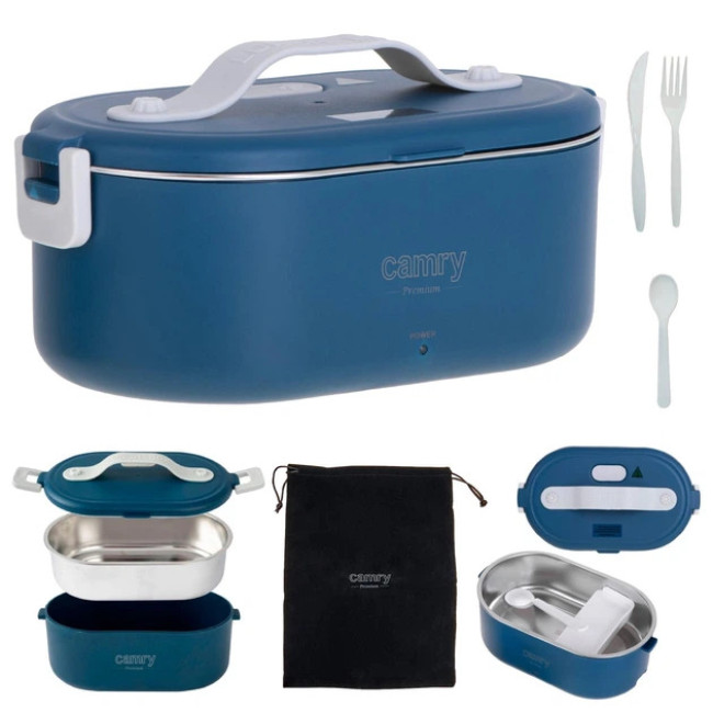 Ланч-бокс з підігрівом Camry CR 4517 blue, 0.8L, 48 Вт