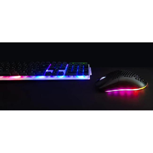 Беспроводная игровая мышь Dunmoon 2400 DPI 6 программируемых кнопок RGB LED 11 режимов работы (19495)