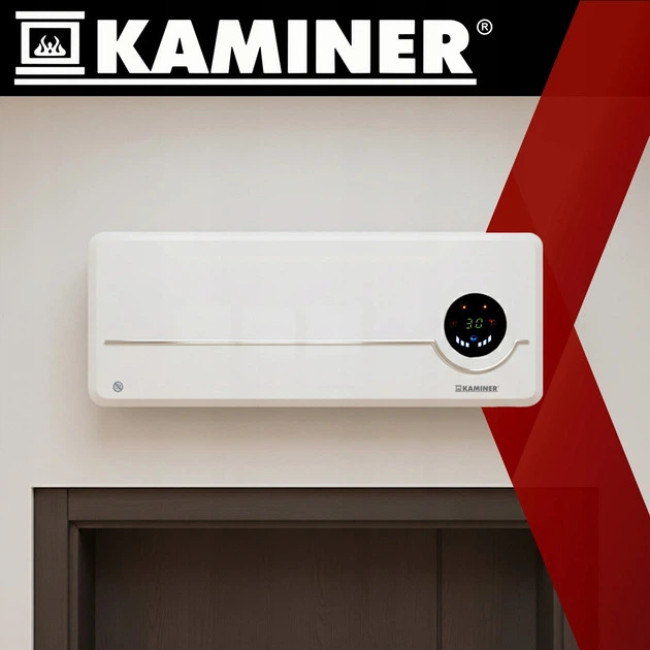 Теплова повітряна завіса Kaminer AIRO 2000 Вт LED дисплей WiFi + Пульт ДУ Білий (26389)