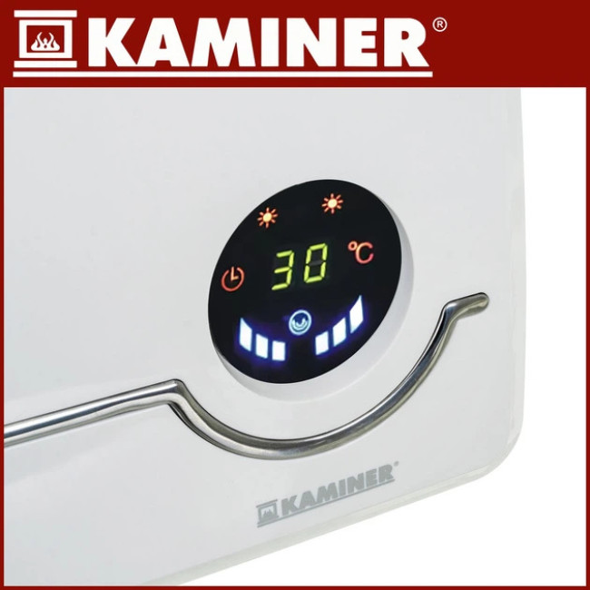 Теплова повітряна завіса Kaminer AIRO 2000 Вт LED дисплей WiFi + Пульт ДУ Білий (26389)
